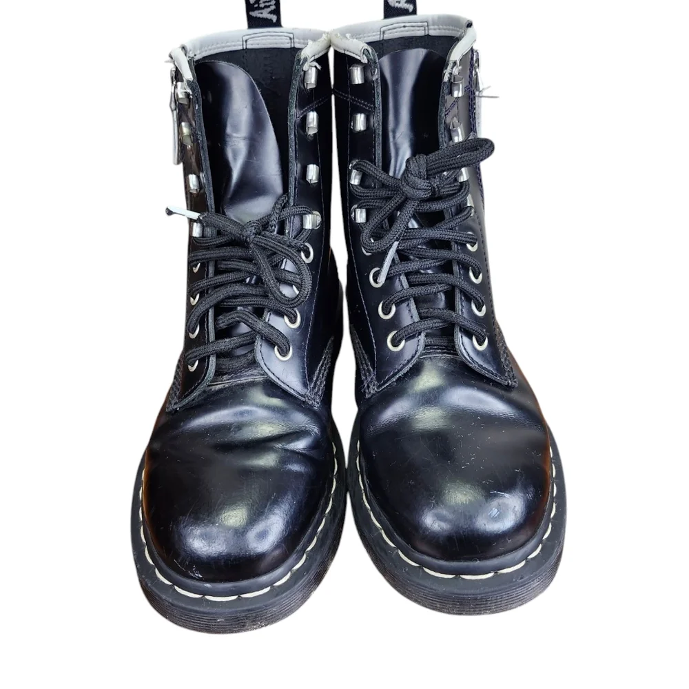 Dr. Martens 1460 Lace and Zipper Leather Boots (6USM) - Picture 4 of 14